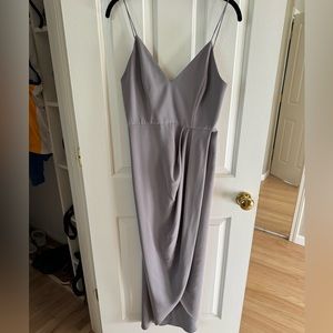 Shona Joy stellar drape dress size 6, gray mauve color